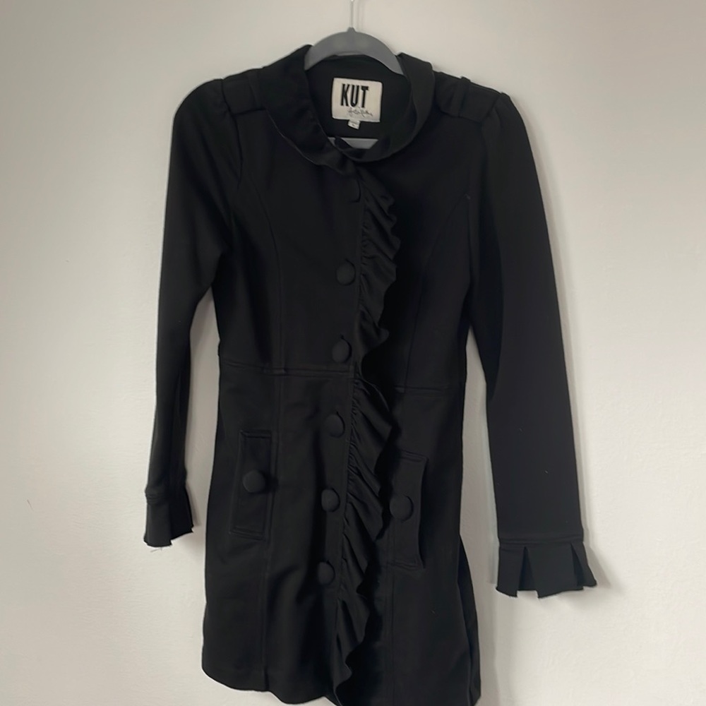 Black cotton pea coat